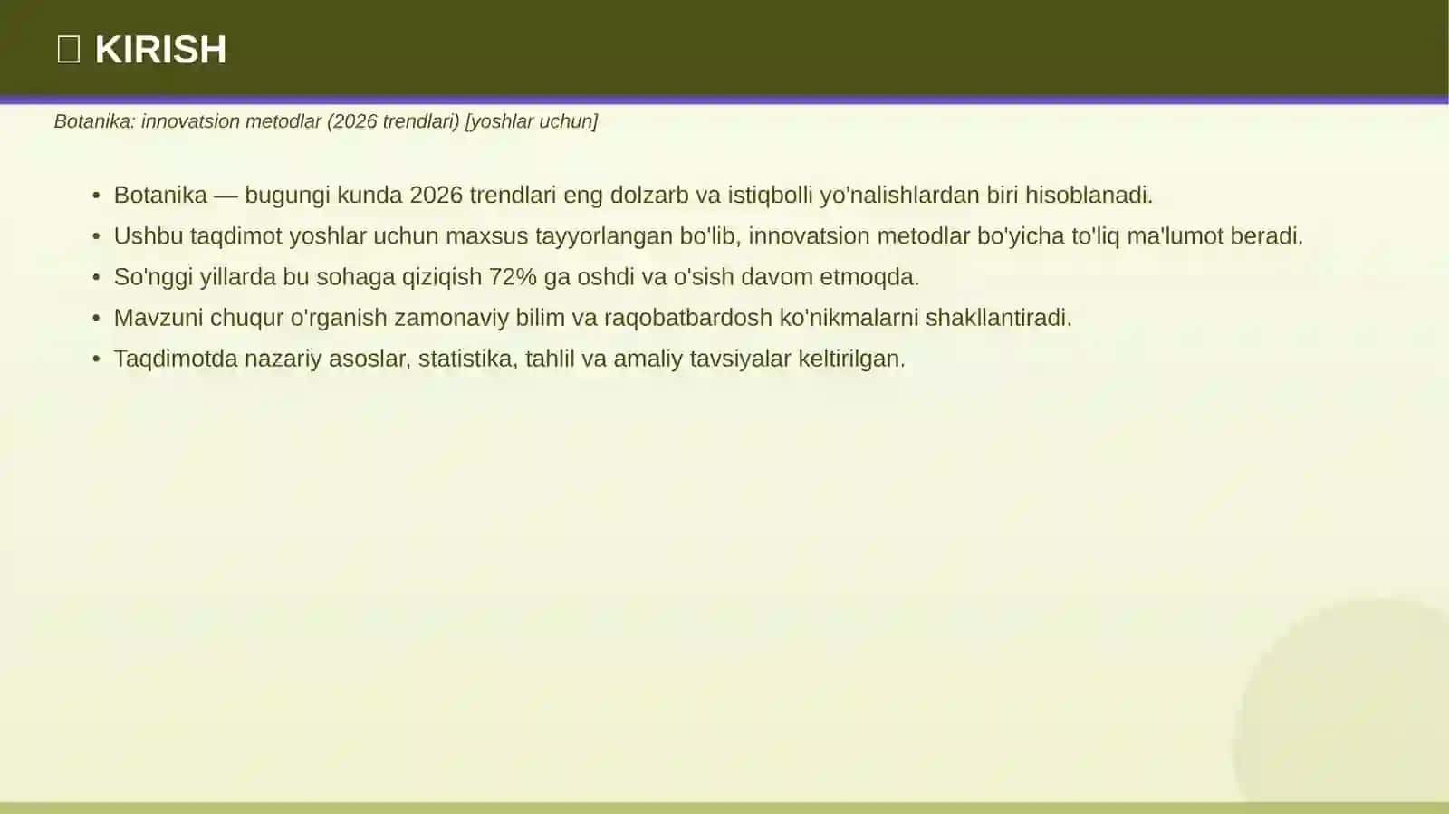 Botanika: innovatsion metodlar (2026 trendlari) [yoshlar uchun] 3