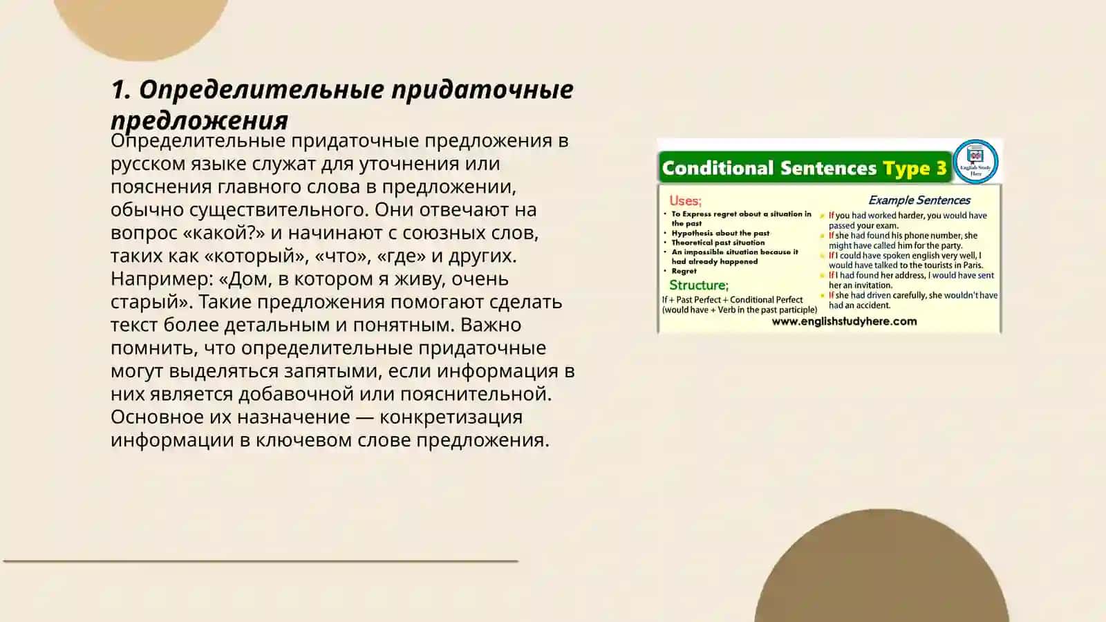 Типы сложноподчинённых предложений нерасчленённой структуры 3