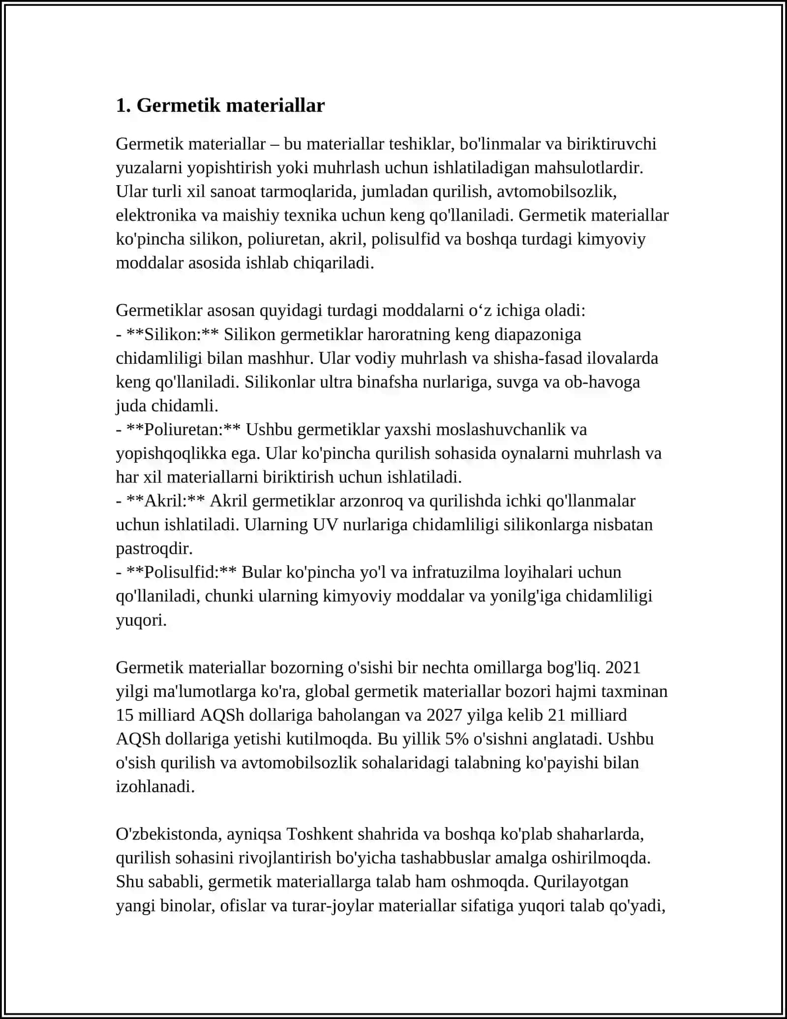 PECHSOZLIKDA QO'LLANILADIGAN MATERIALLAR 3