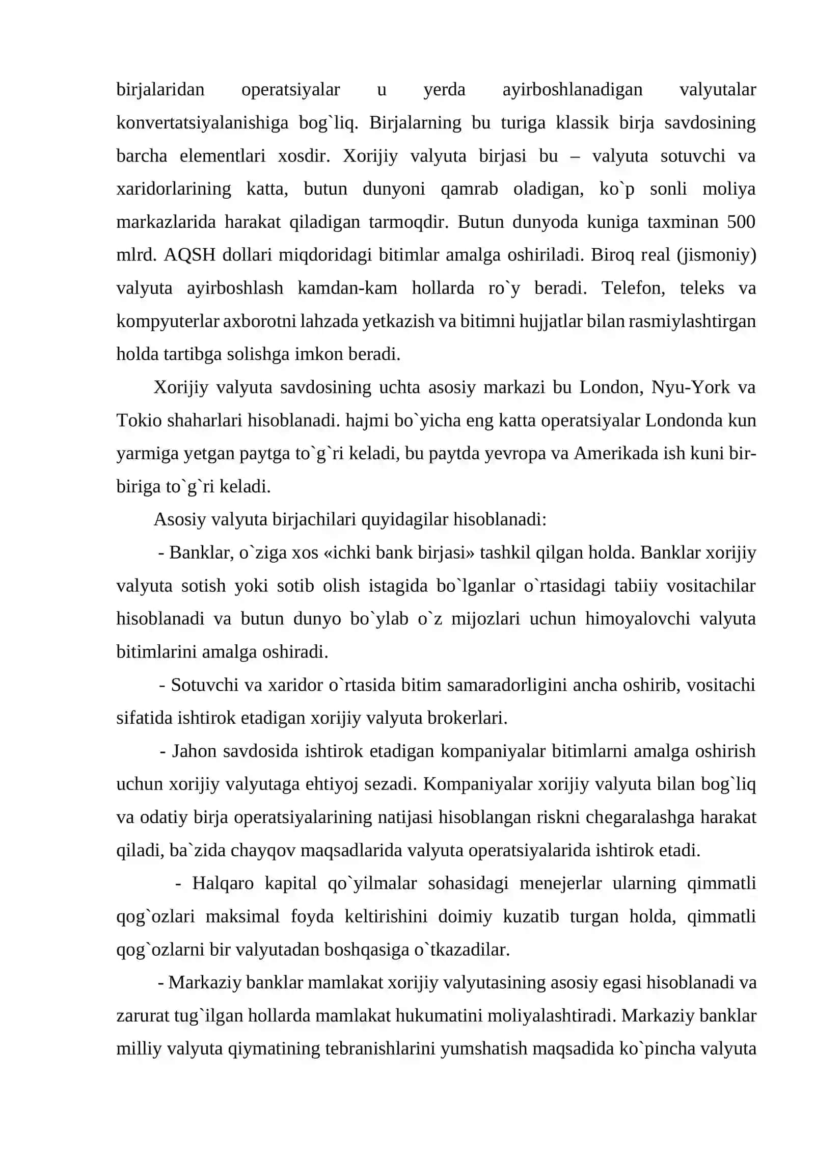 Valyuta birjalari tushunchasi 3