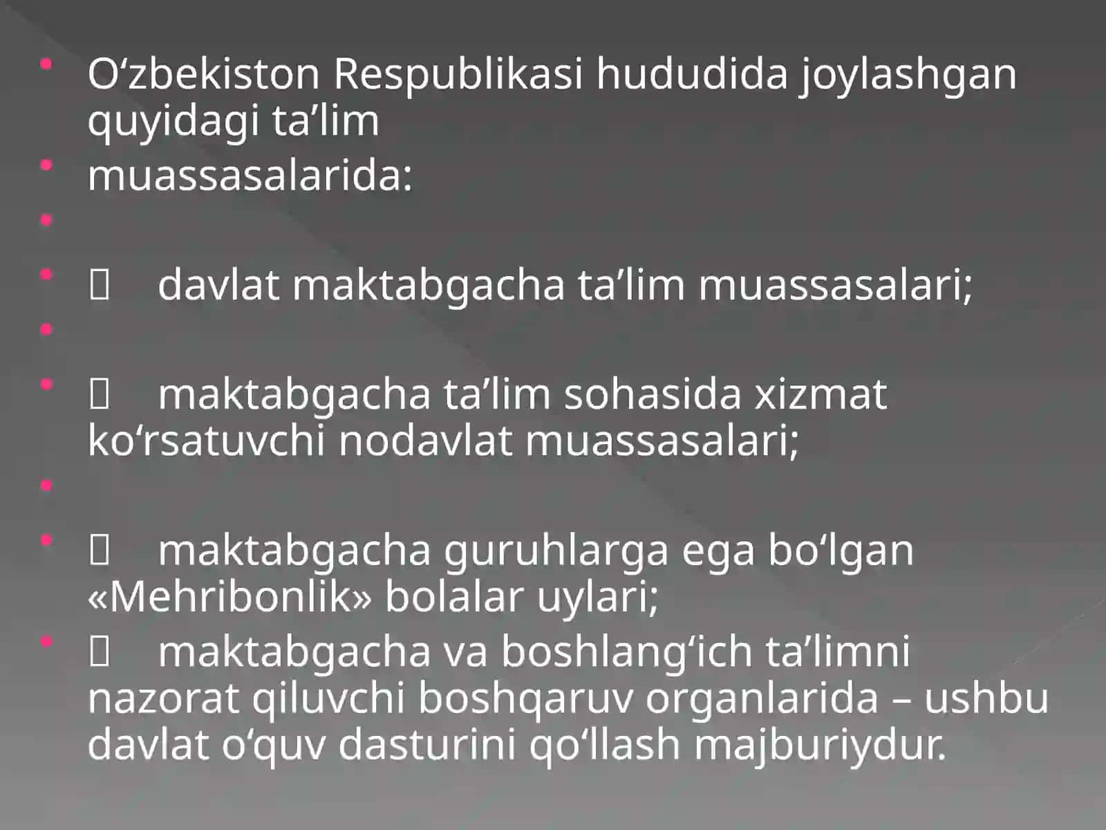 Ilkqadam dasturi danutqbo’li mi taxa lili 3