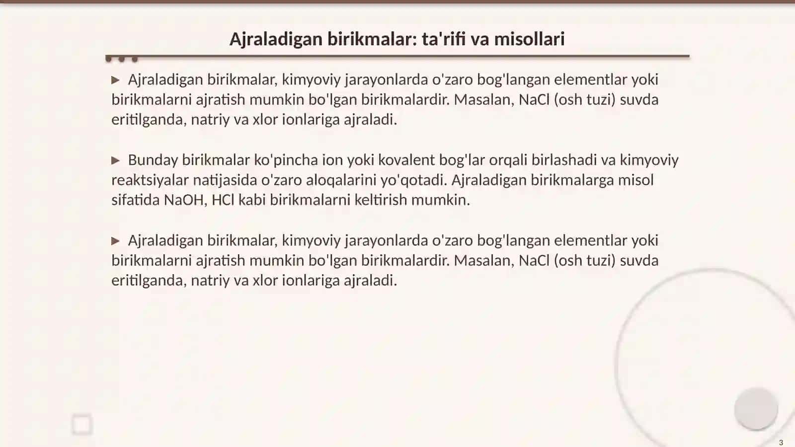 Ajraladigan va ajralmaydigan birikmalar farqi 3