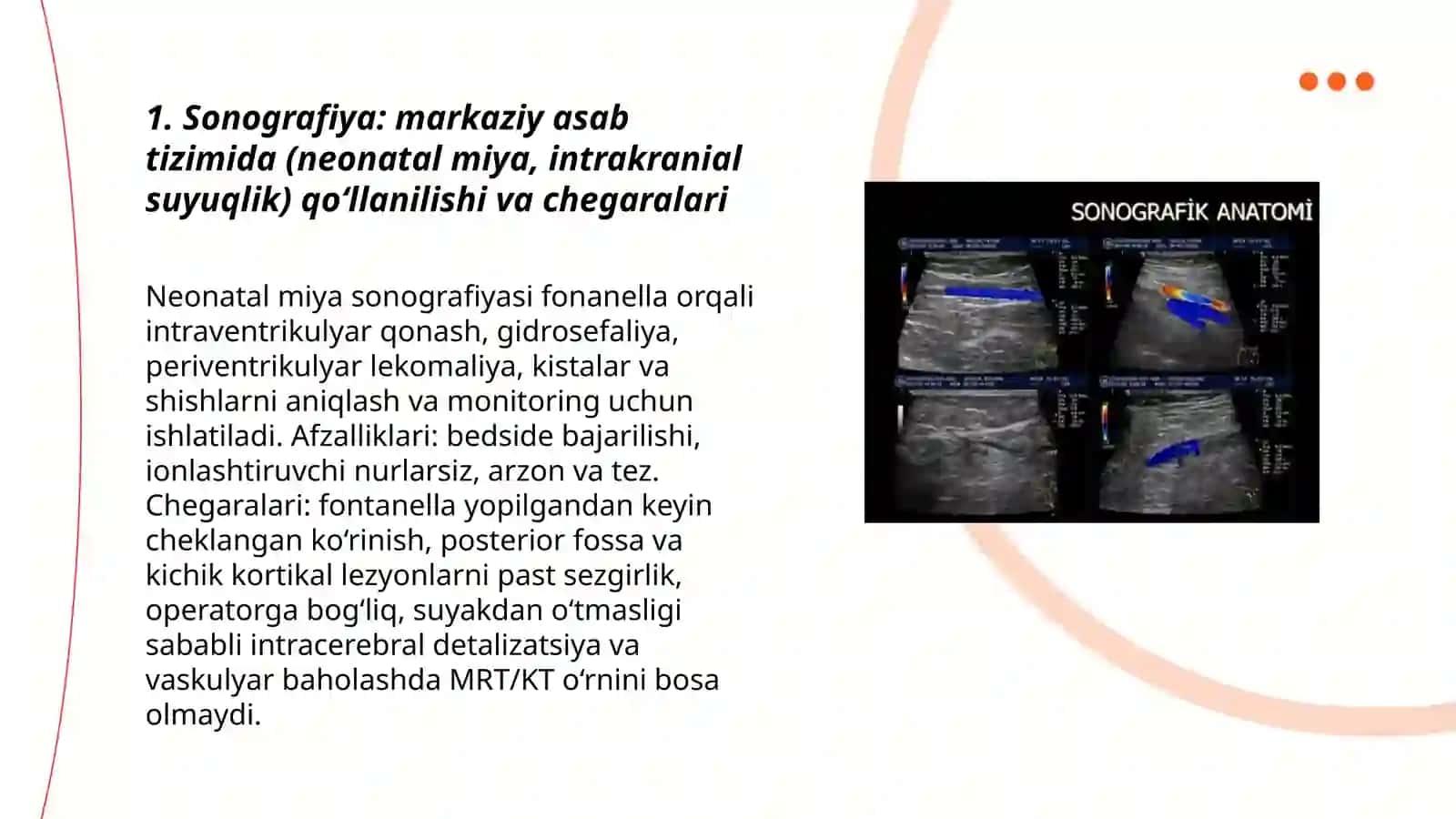 Sonografiya: Markaziy va periferik nerv sistemasi 3