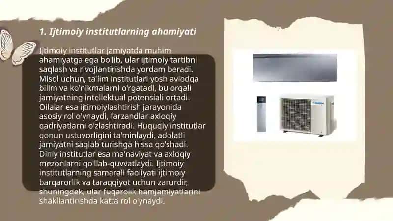 Ijtimoiy institut inson faoliyatining muhim sohalarini tartibga soluvchi obyekt sifatida 3