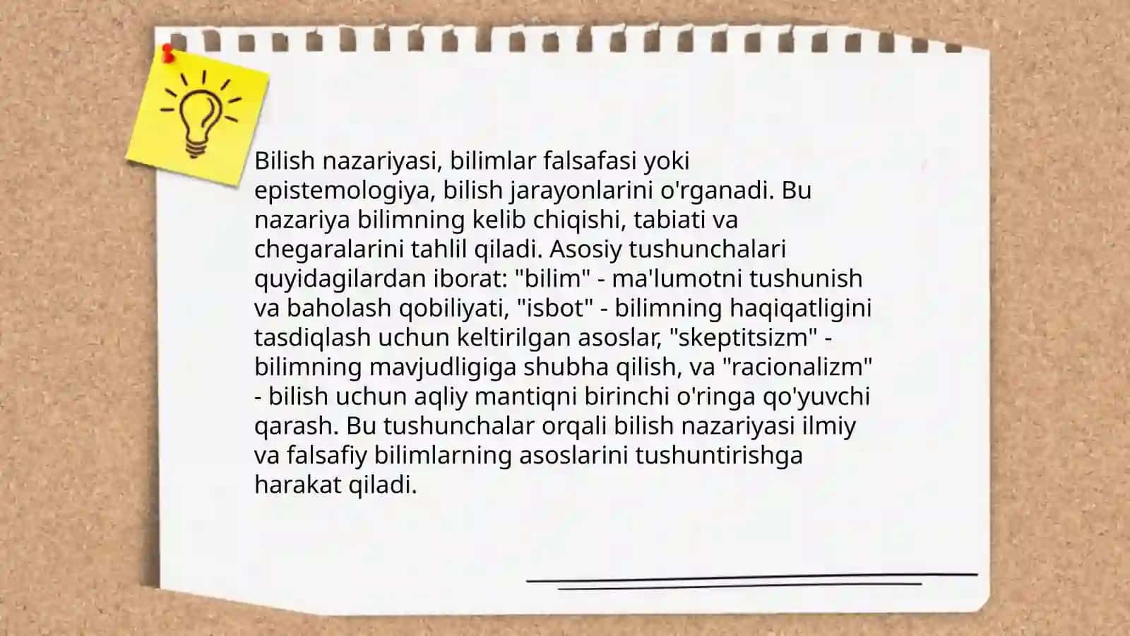 Mutaxassislikka kirish fanidan Bilish nazariyasi 3