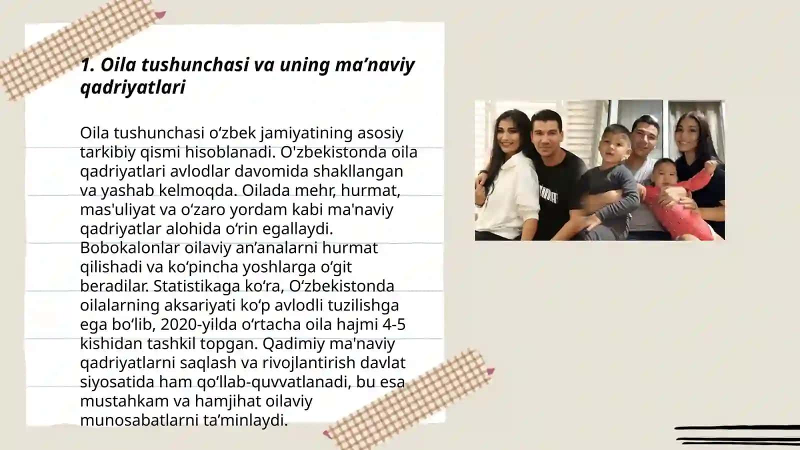 Oila va oilaviy qadriyatlar maʼnaviy madaniyatning bosh omili 3