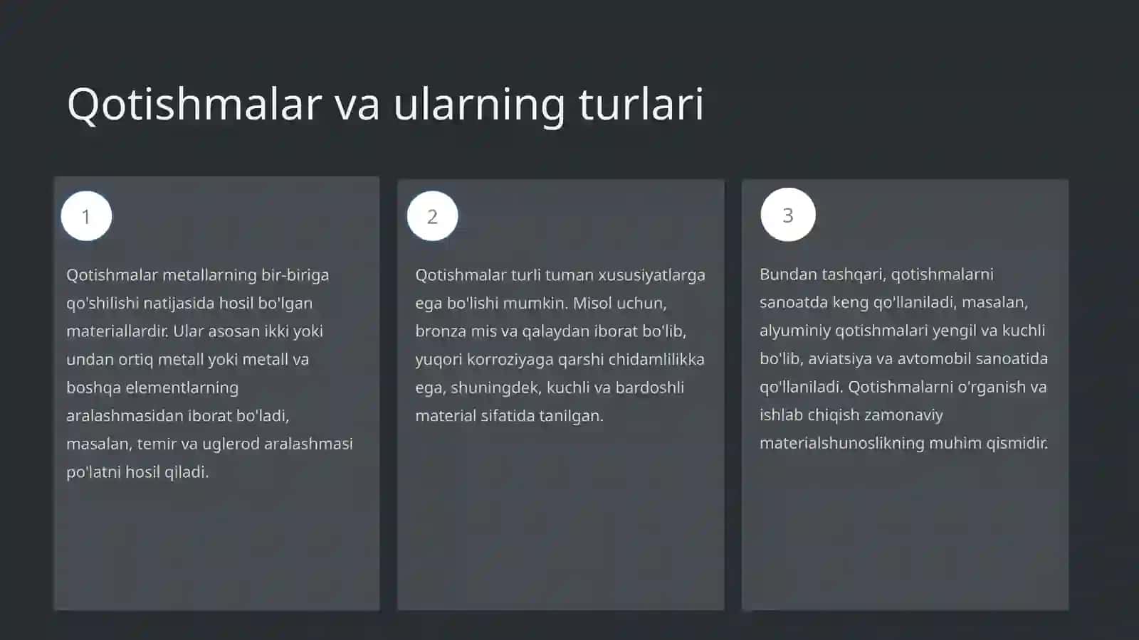 Qotishmalar va ularning turlari 3
