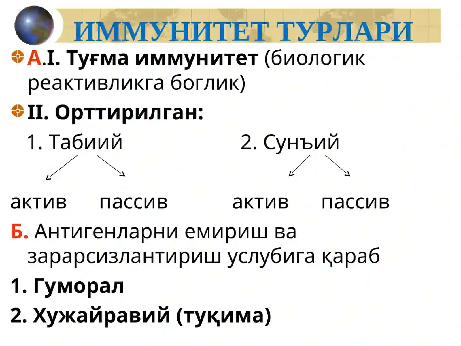 ИММУНИТЕТ ТАЪРИФИ 3