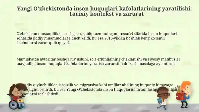 Yangi O'zbekistonda inson haq huquqlari kafolatlarining yaratilishi 3