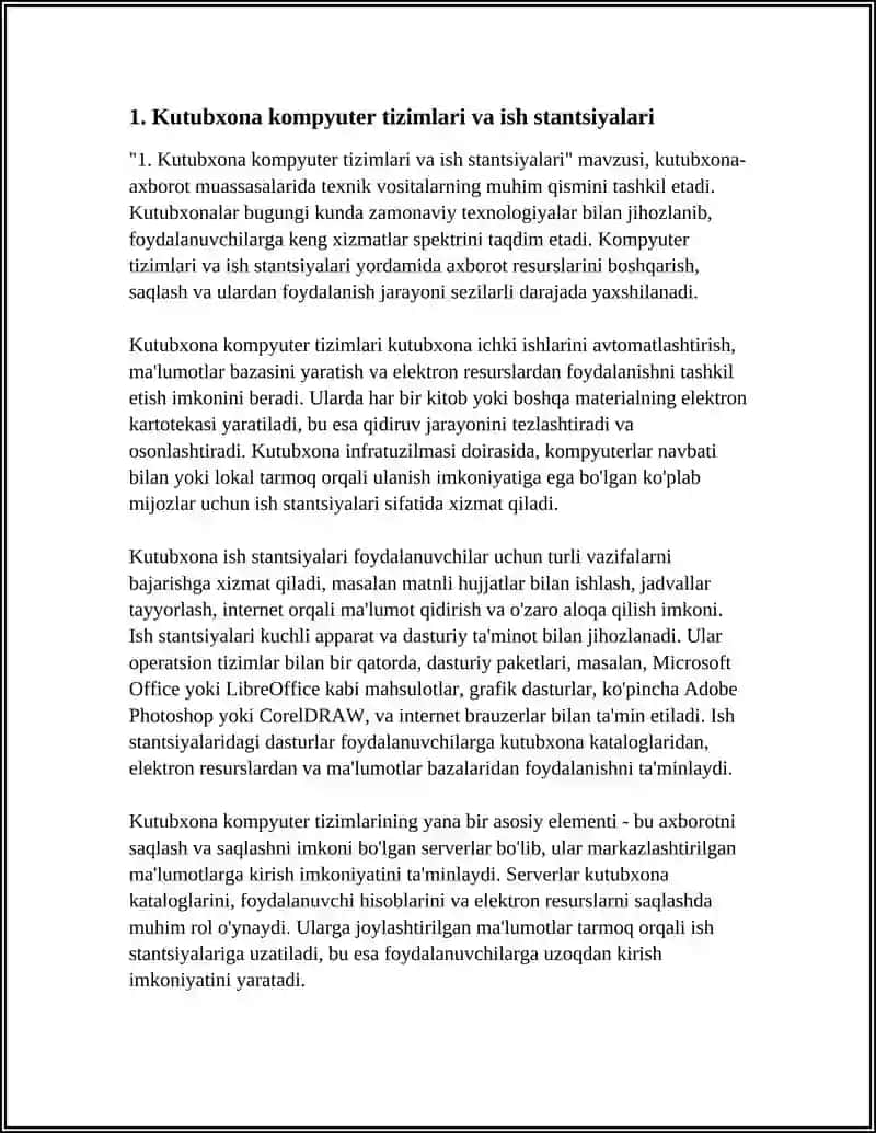 Kutubxona kompyuter tizimlari va ish stantsiyalari 3
