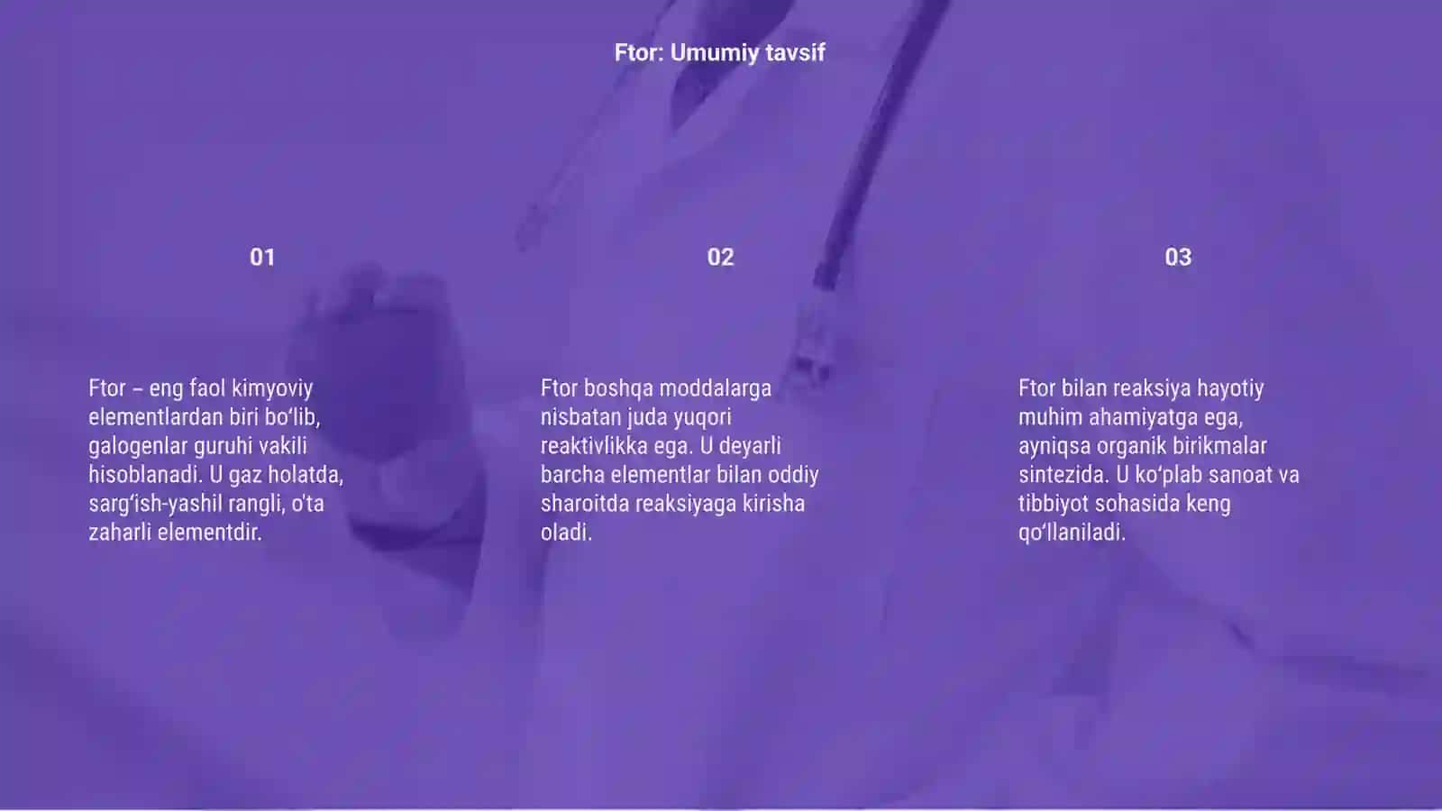 Ftorning kimyoviy faoliyati 3