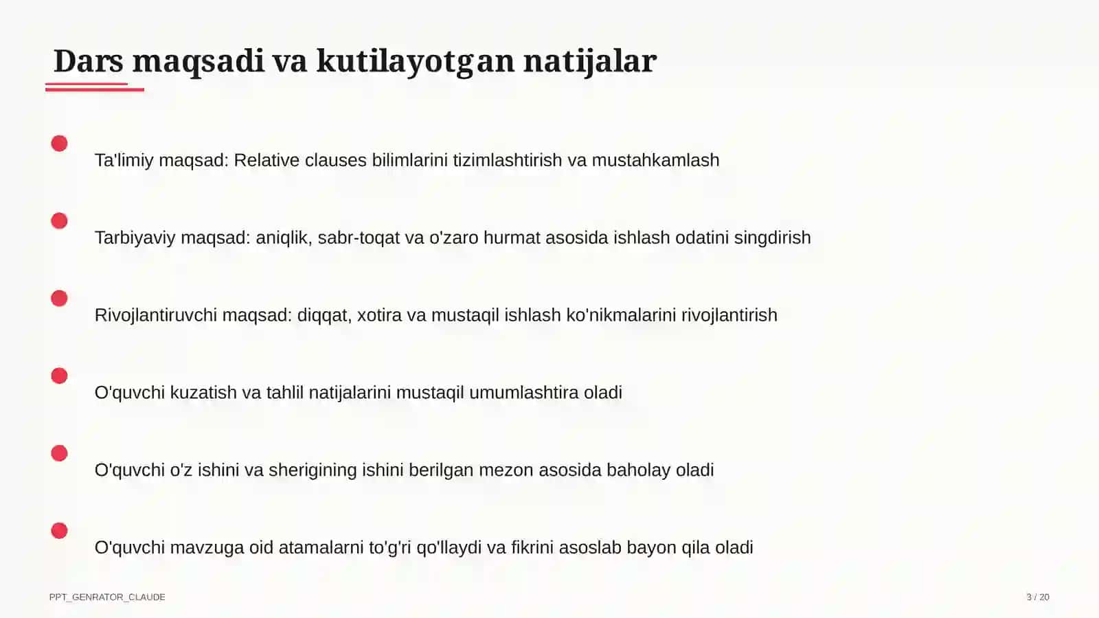 Relative clauses (10-sinf) 3