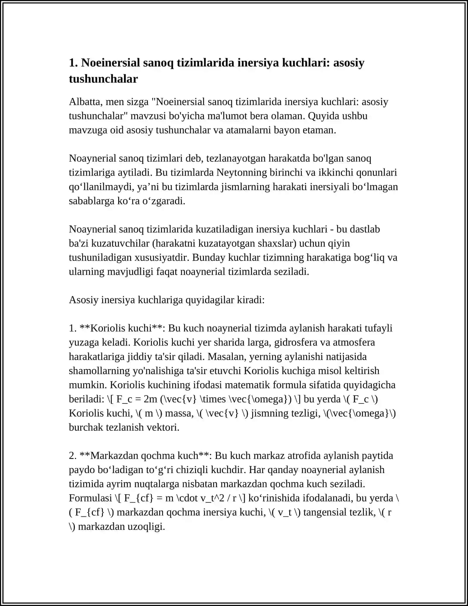NOEINERSIAL SANOQ TIZIMLARIDAGI INERSIYQ KUCHLARI 3