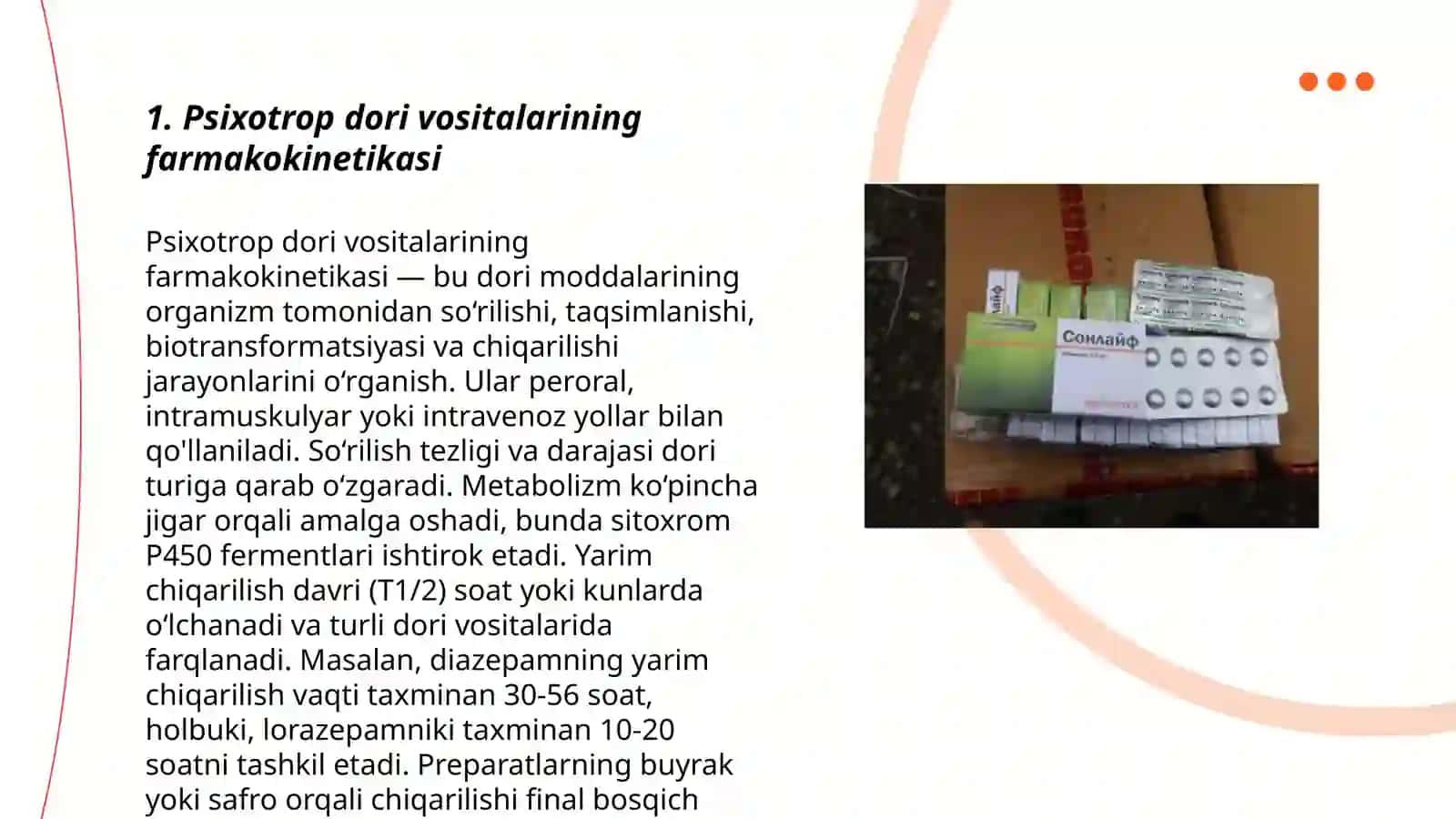 Psixotrop ta'sirga ega dori vositalari va fitopreparatlarning klinik farmakologiyasi 3