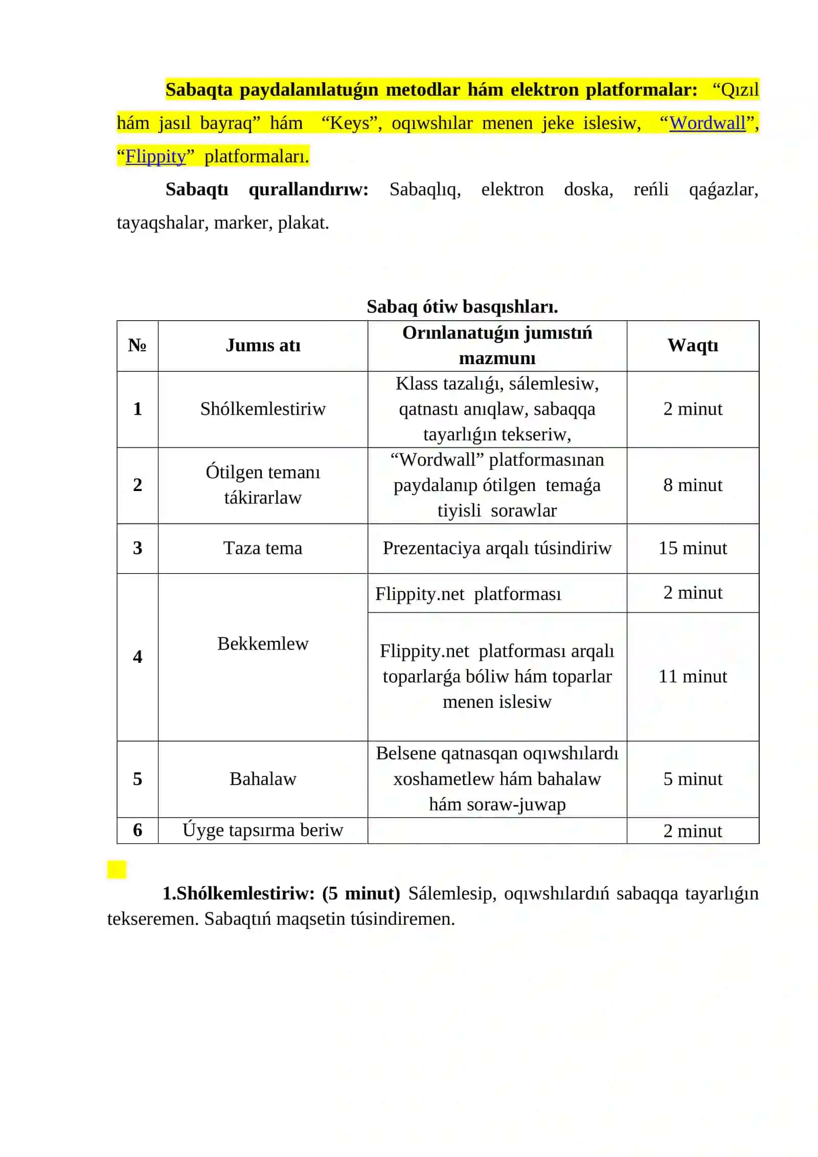 Hújjetke sáykes at beriw 3