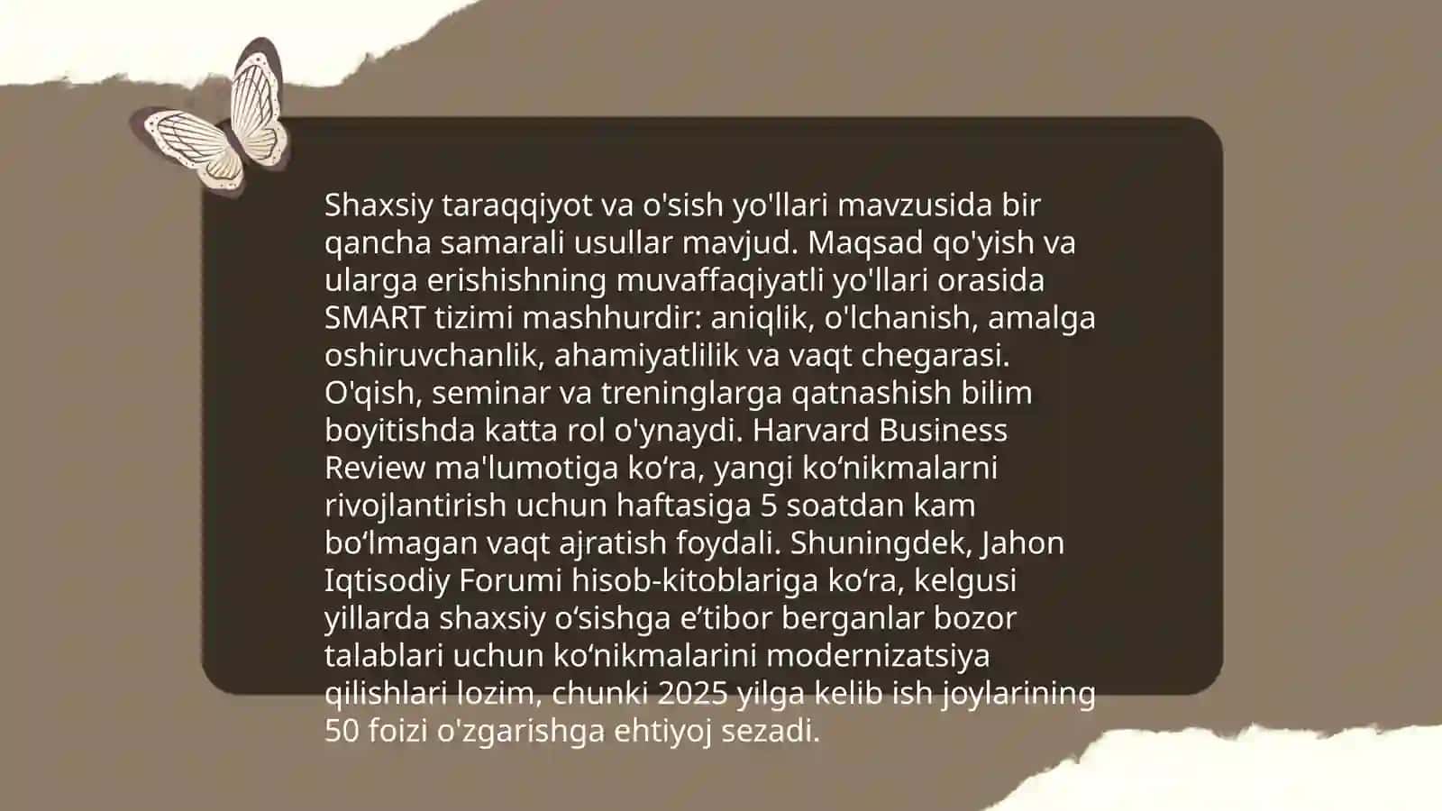 Shaxsiy taraqqiyot va o'sish yo'llari 3