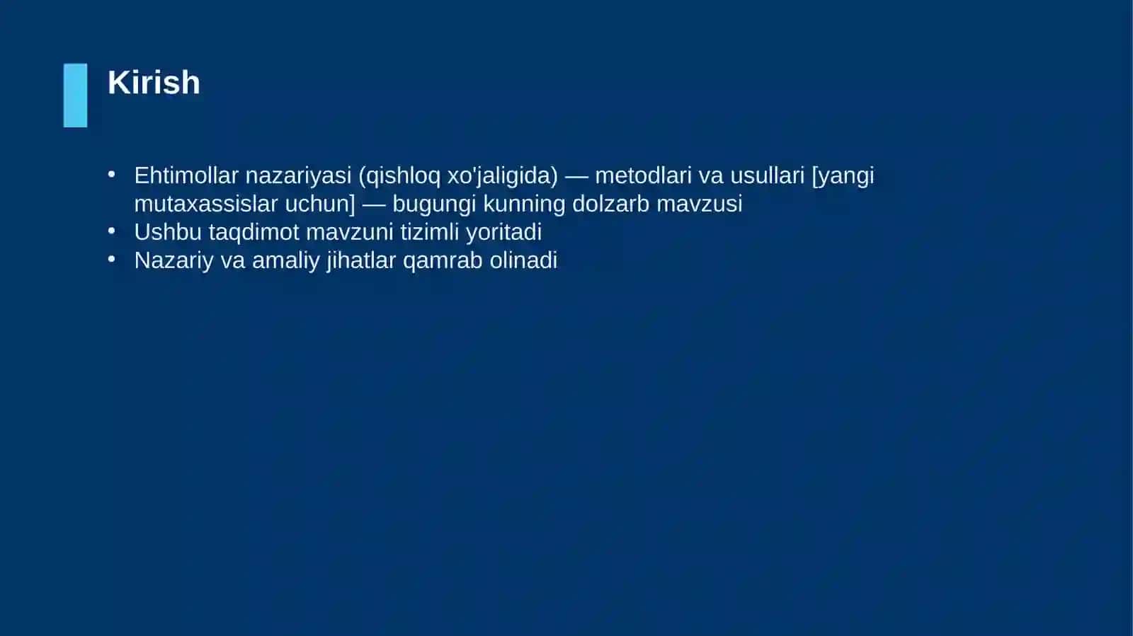 Ehtimollar nazariyasi (qishloq xo'jaligida) — metodlari va usullari [yangi mutaxassislar uchun] 3