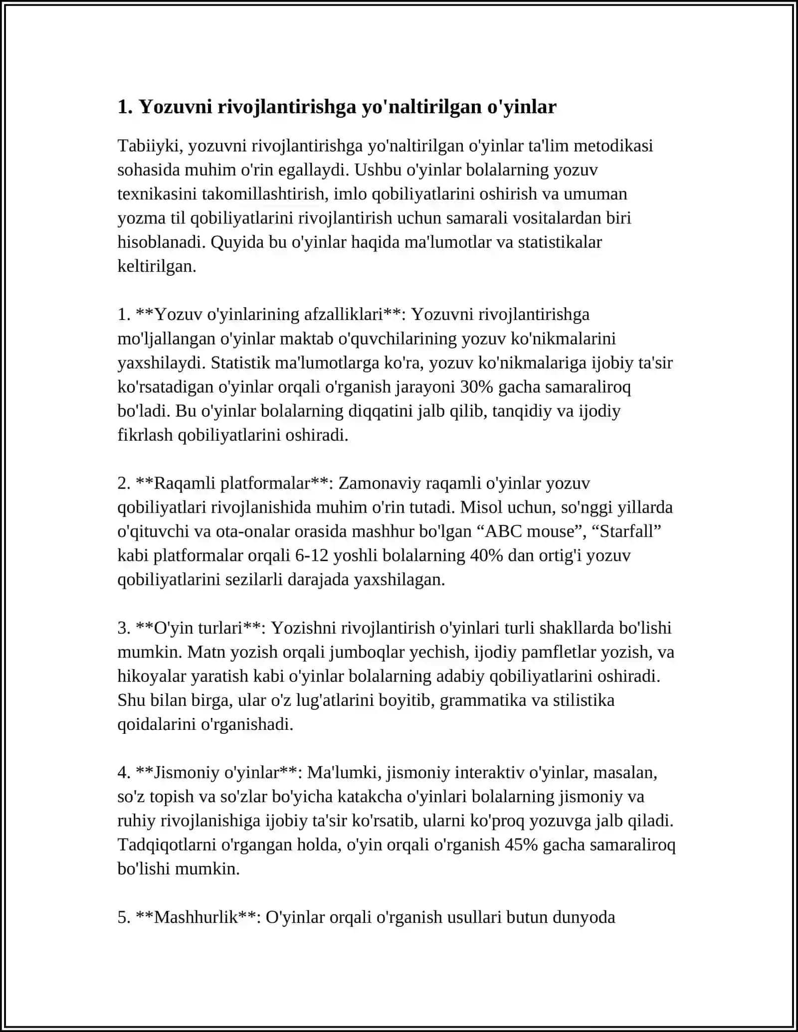 MAKTABGACHA TA'LIM TASHKILOTLARIDA TEZISH KÕRINISHIDAGI MASHGʻULOT ISHLANMALARI 3