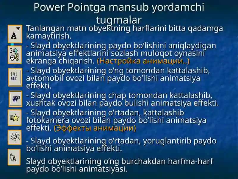 “MS POWERPOINT DASTURIDA ISHLASH” MAVZUSINI O’QITISHDA LOYIHA TEXNOLOGIYASIDAN FOYDALANISH 3