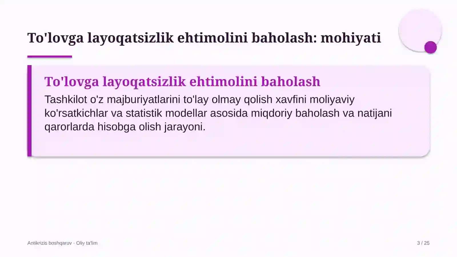 ekstremal turizmda to'lovga layoqatsizlik ehtimolini baholash 9453 3