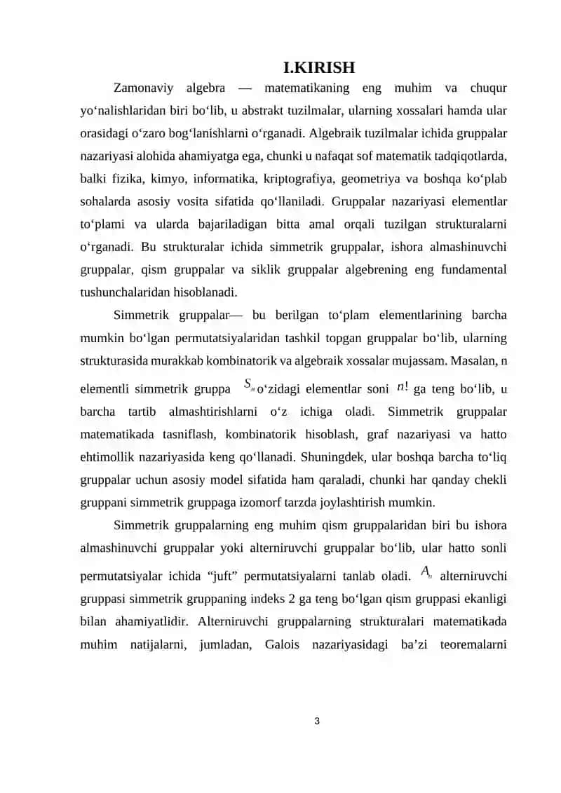 Simmetrik va ishora almashinuvchi gruppalar 3
