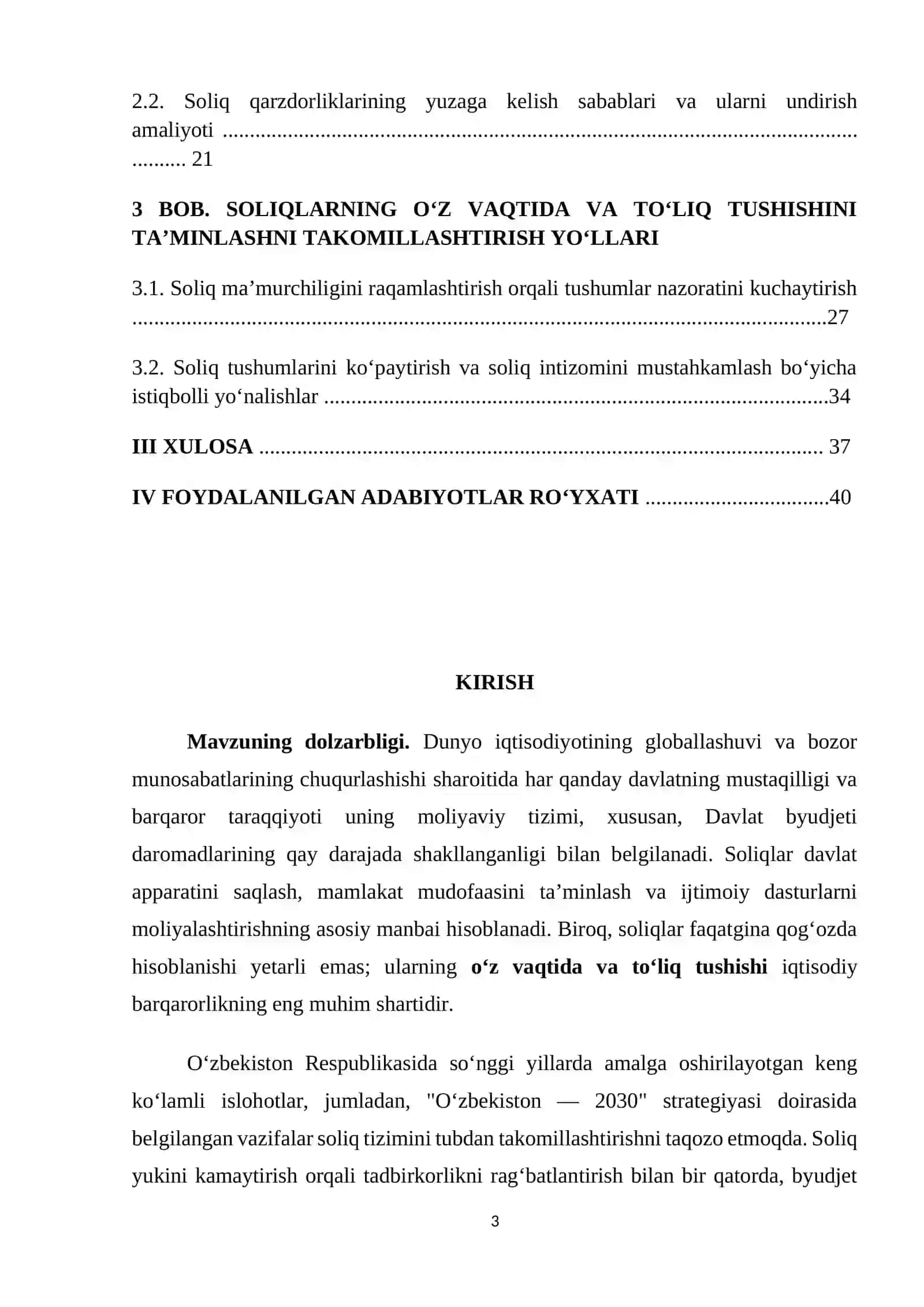 Soliqlarning o‘z vaqtida tushib turishini ta‘minlash masalalari 3