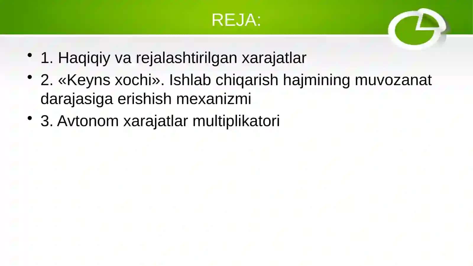 MAKROIQTISODIYOT FANIDAN TAYYORLAGAN TAQDIMOT 3