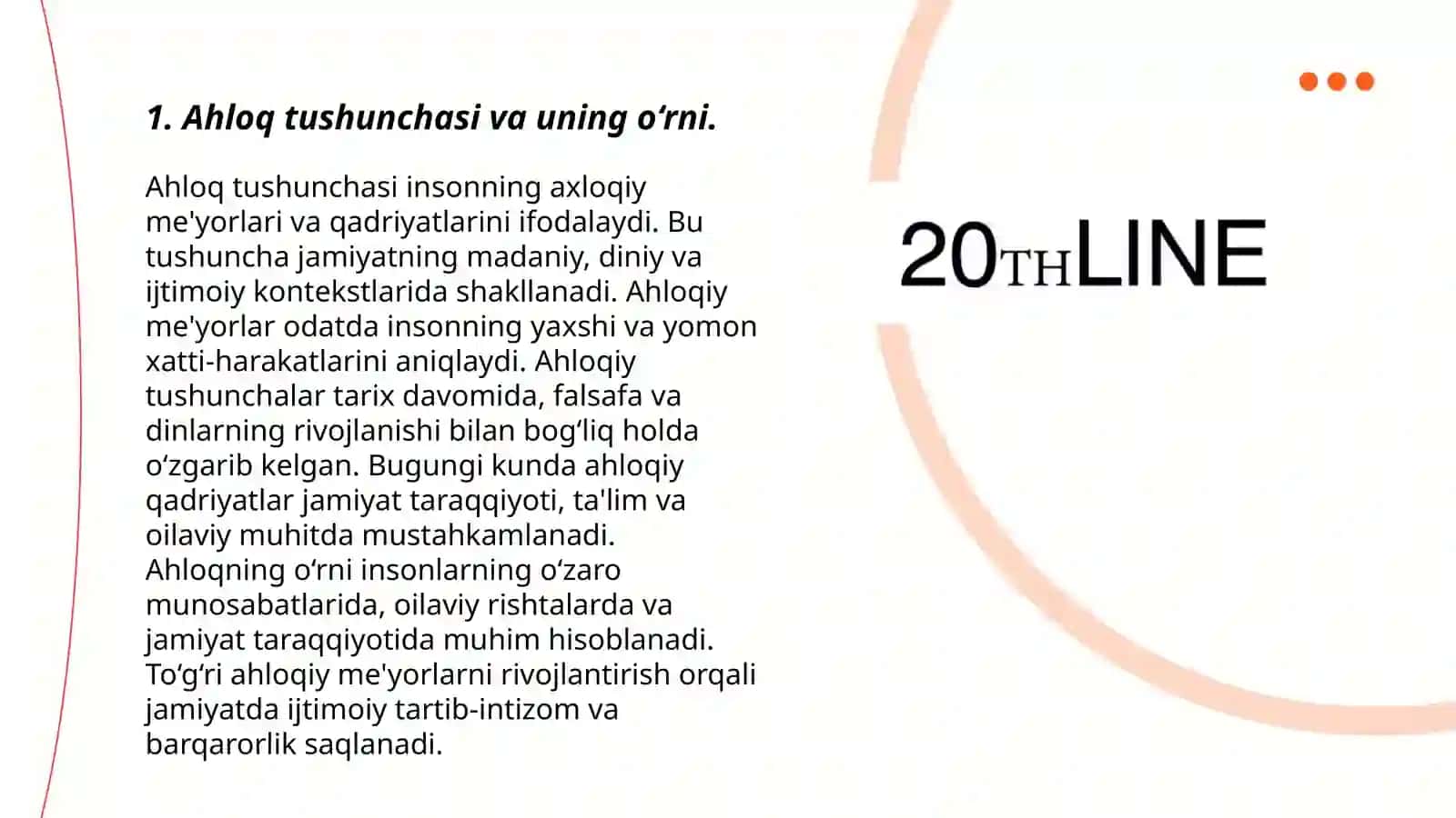 Ahloq tushunchasi. Ahloq normalari.Ahloqiy tushunchalar 3