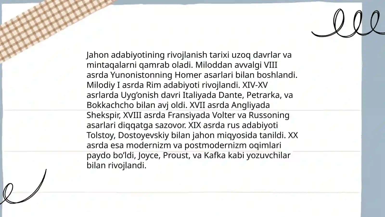 Jahon adabiyoti 3