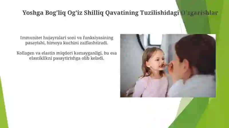 Og'iz bo'shlig'i shilliq qavati tuzilishining yoshga doir xususiyatlari 3