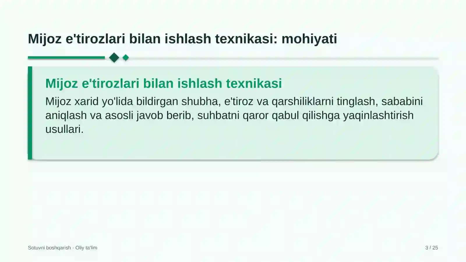 qurilish montaj boshqarmalarida mijoz e'tirozlari bilan ishlash texnikasi 5113 3