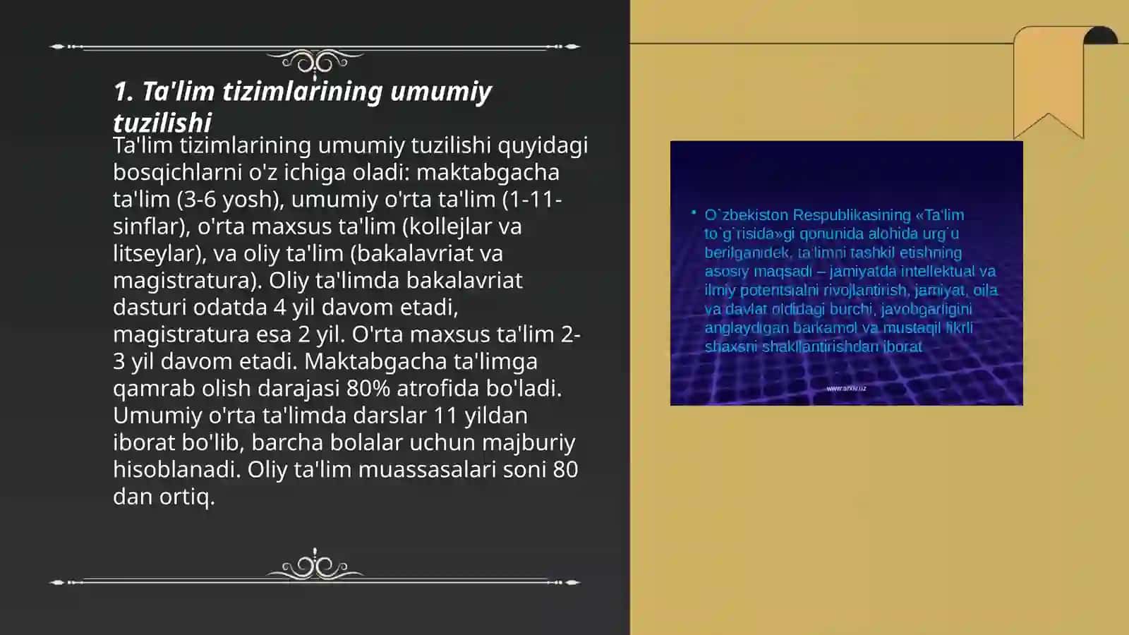 Ta'lim tizimlarining umumiy tuzilishi 3
