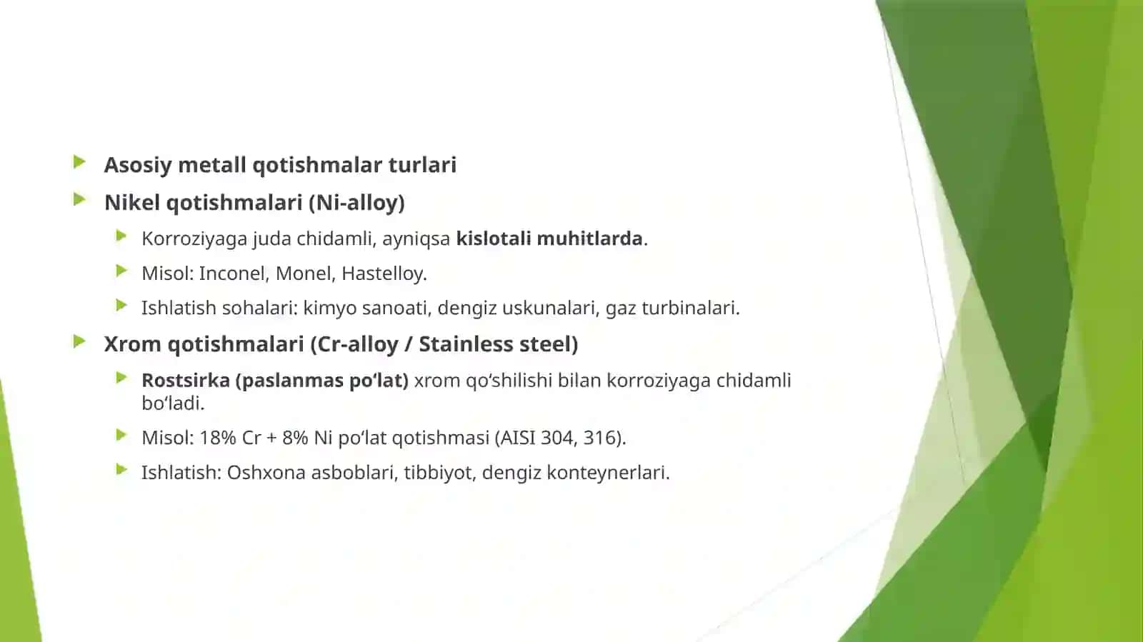 NEFT-VAGAZ KIMYO SITI TA’LIMYO’NALISHI 3-BOSQICH TALABA SANOVI SAMARIDDINNING NEFT-GAZ QURILMALARI KORROZIYASIFANI TAYYORLAGAN TAQDIMOTI 2025-YIL 3