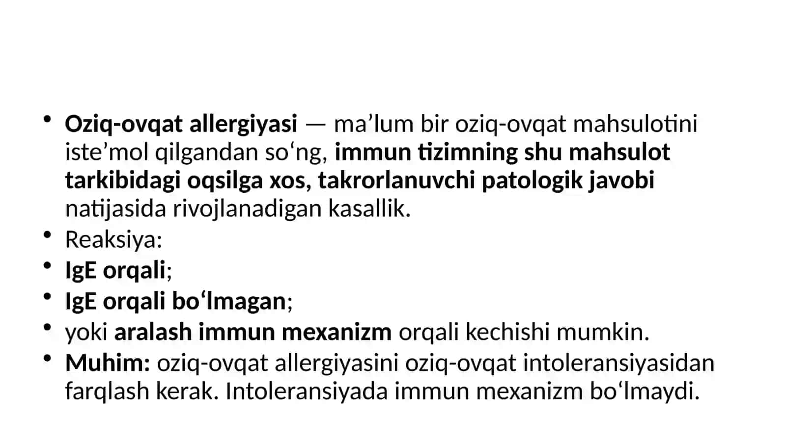 Oziq-ovqat Allergiyasi: Chin va Soxta Reaksiyalar 3