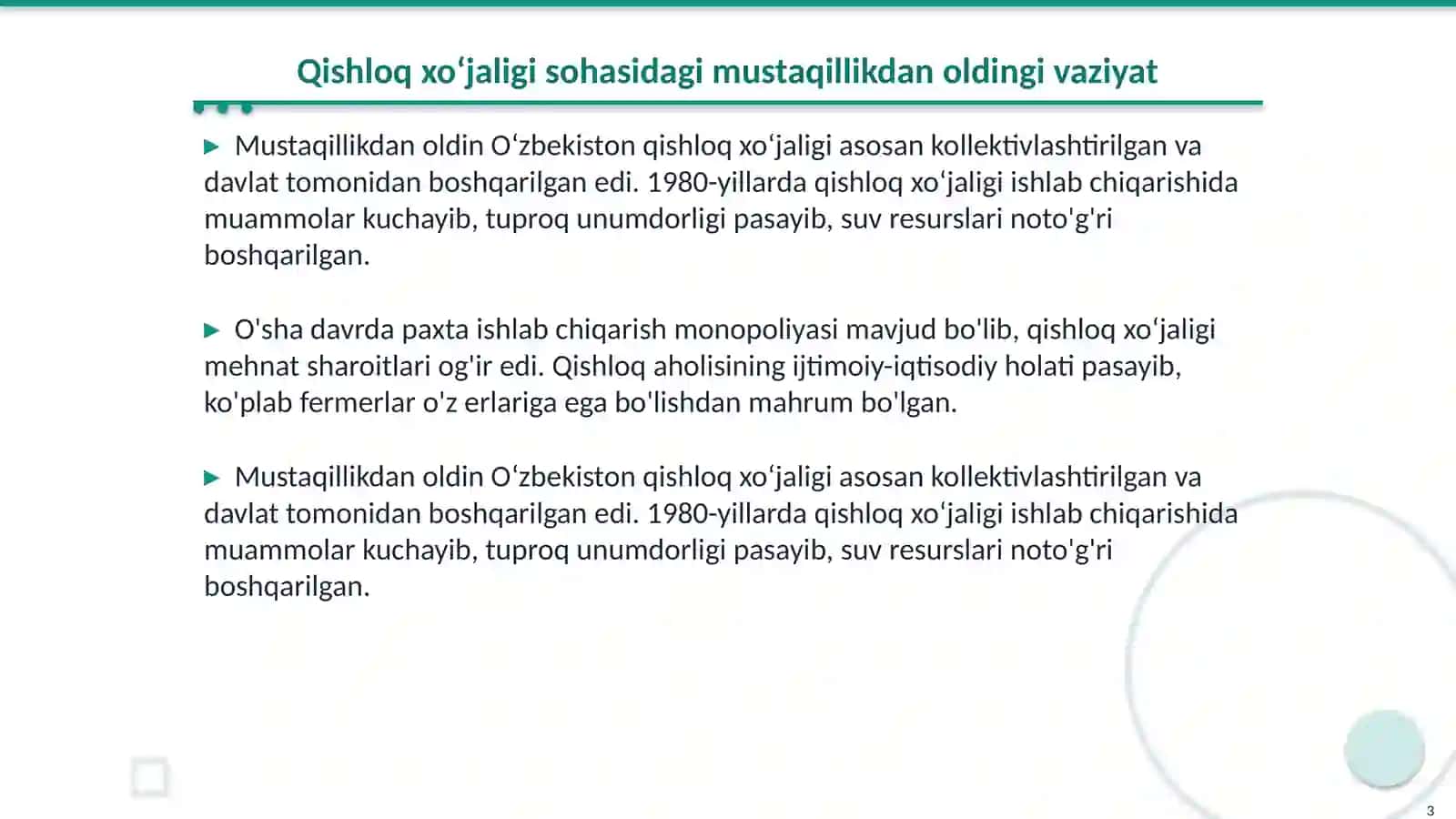 Qishloq xoʻjaligi sanoat sohasidagi oʻzgarishlar 3
