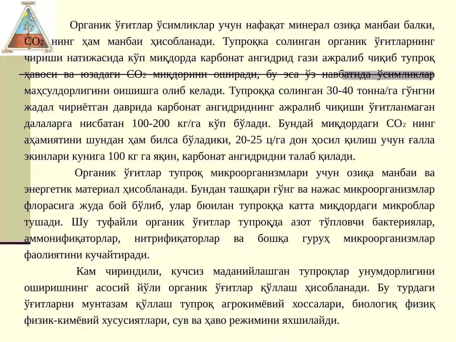 Органик, Бактериал ва Кўкат ўғитлар 3