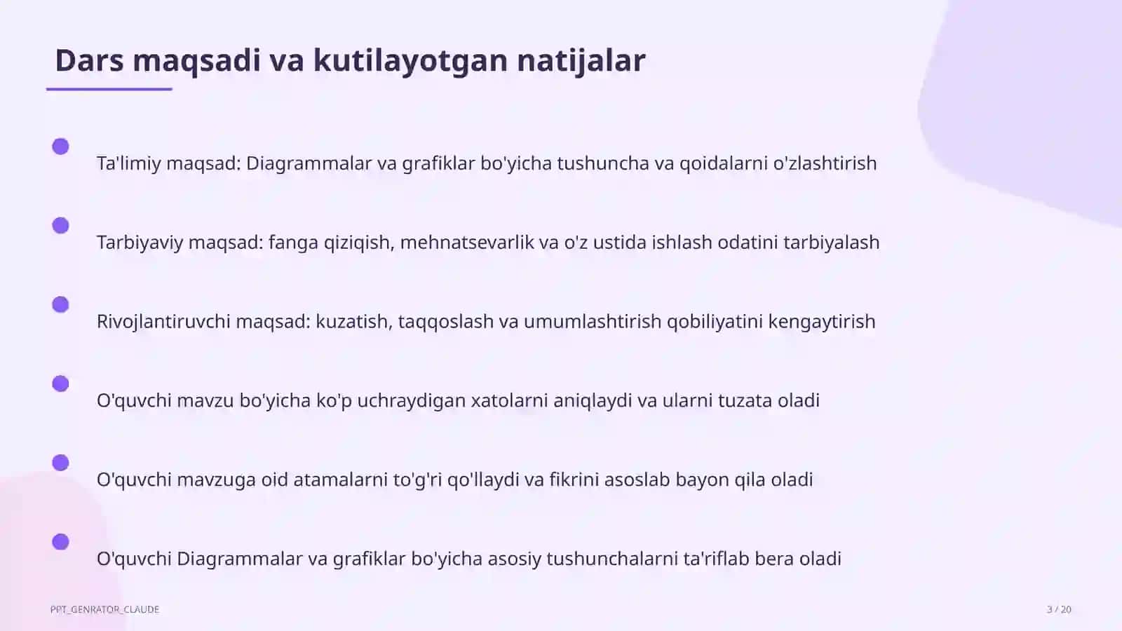Diagrammalar va grafiklar (6-sinf) 3