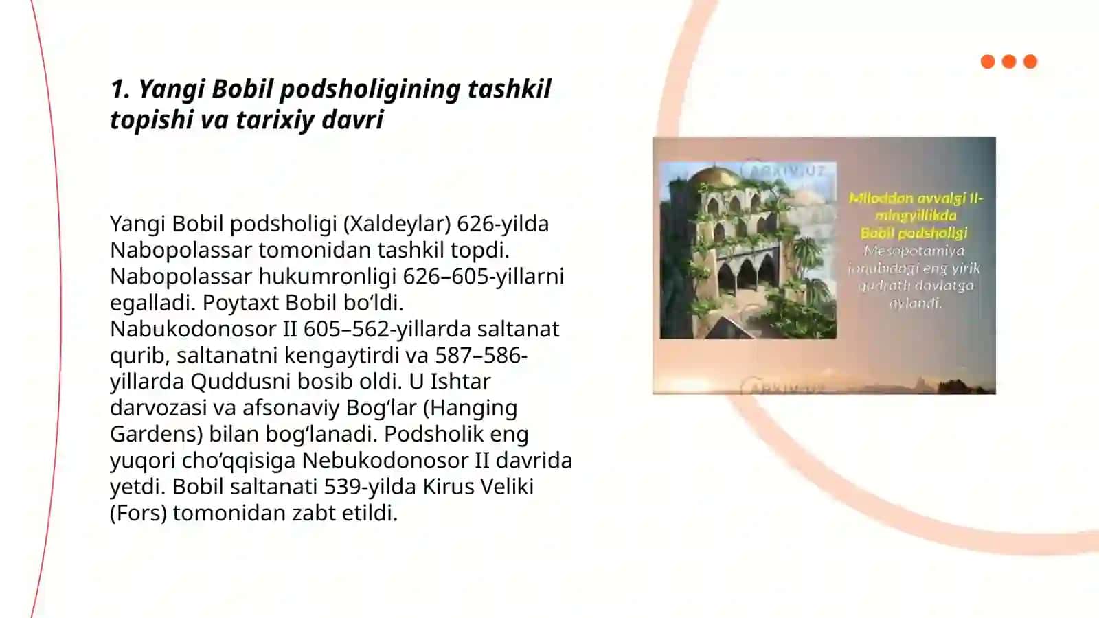 Yangi Bobil podsholigi 3
