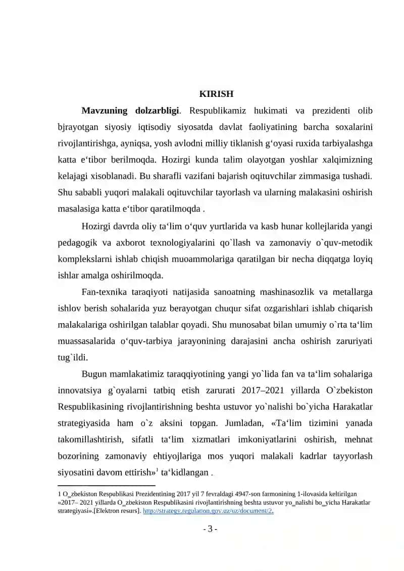 KURS ISHI - MAVZU: PO’LATDAN SOVUTILGAN VA QIZDIRILGAN HOLLARDA TAYYORLANGAN PROKATLAR VA RANGLI METALL PROKATLARI 3