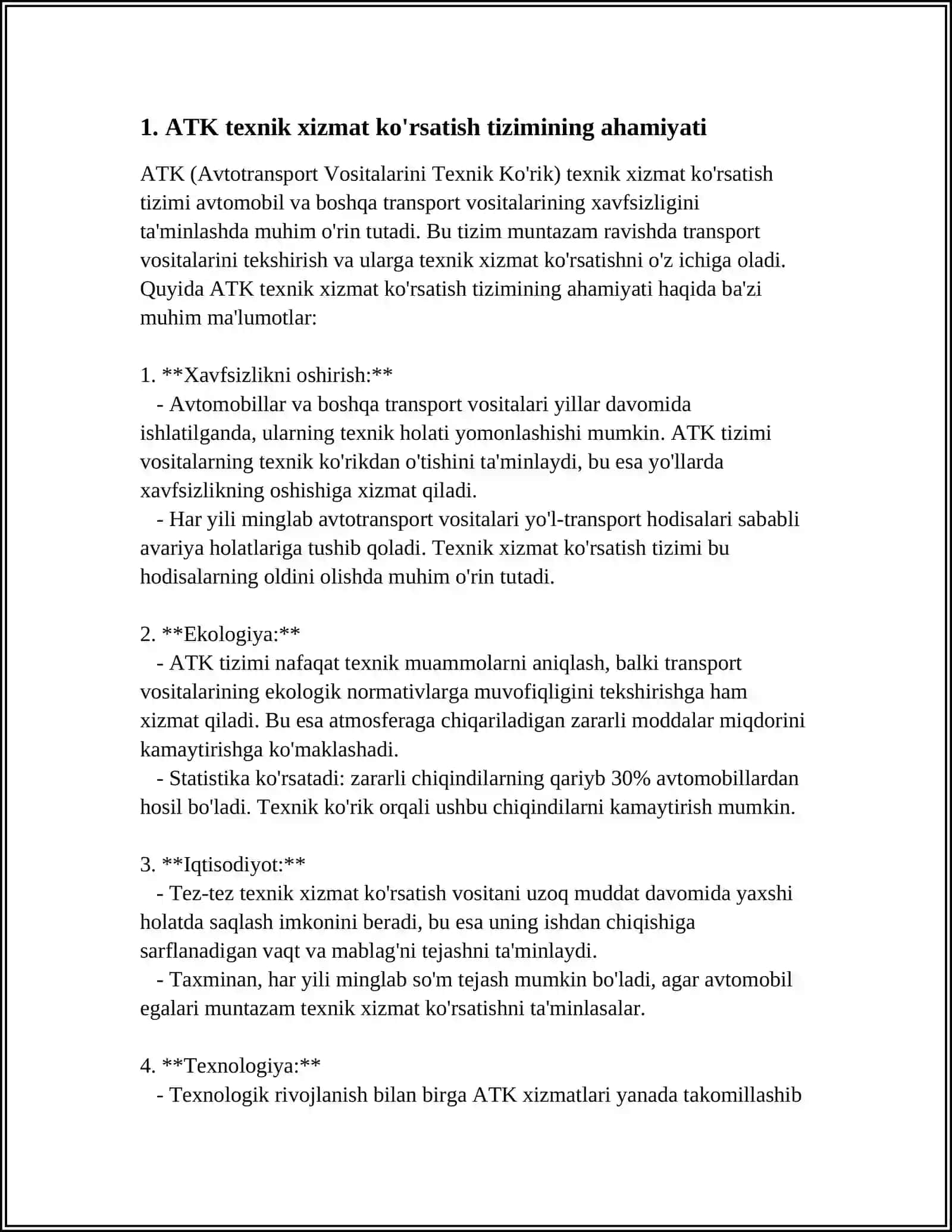 ATK TEXNIK XIZMATINI MARKAZLASHGAN TIZIMINING TARKIBI QANDAY 2024-2025-o'quv yili 3