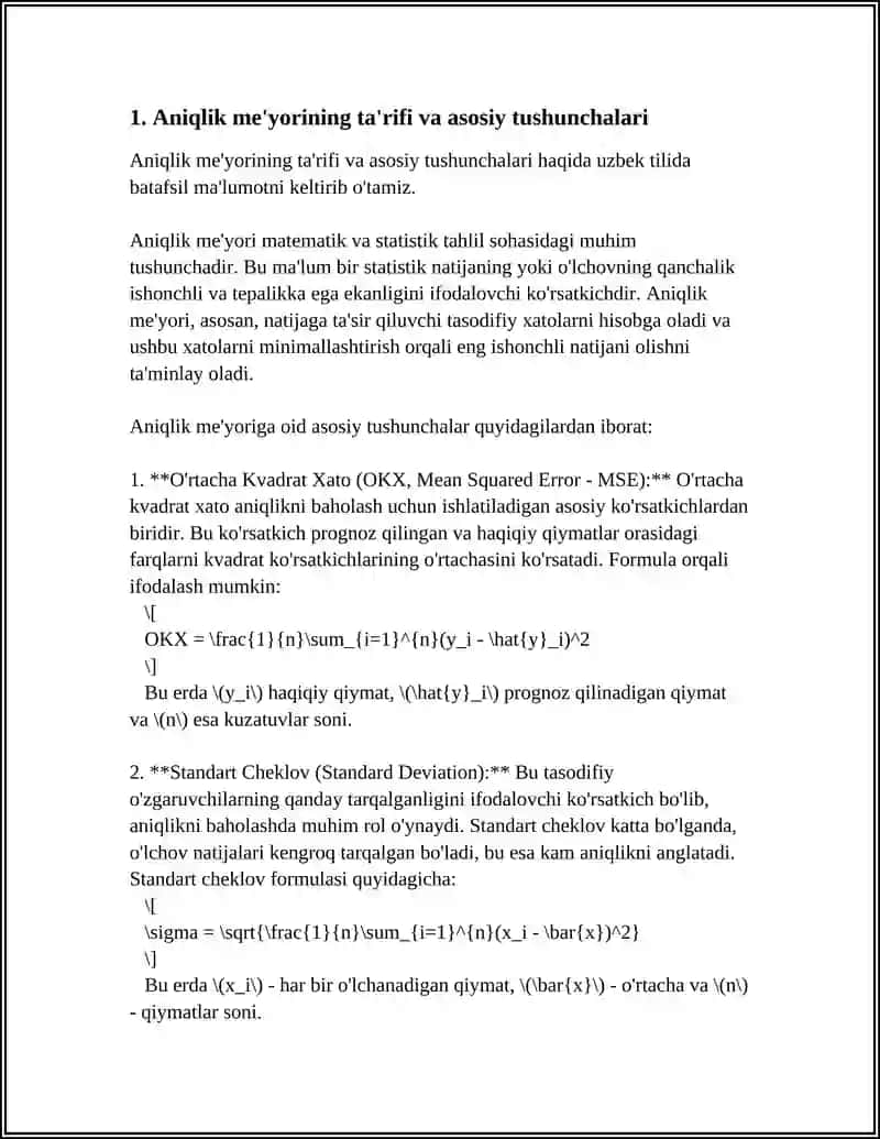 ANIQLIK ME'YORI - KVALITETLAR 3