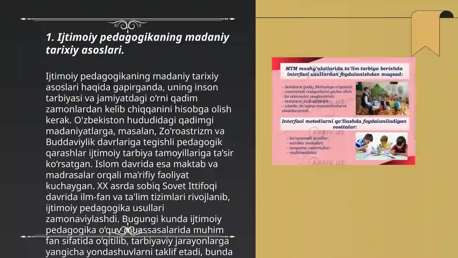 Ijtimoiy pedagogika rivojlanishining madaniy tarixiy asoslari 3