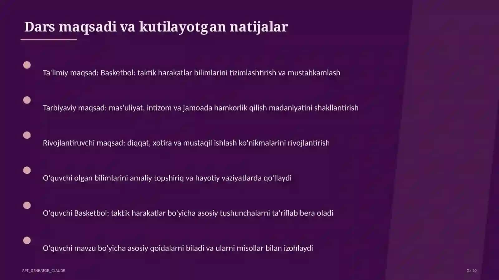 Basketbol: taktik harakatlar (8-sinf) 3