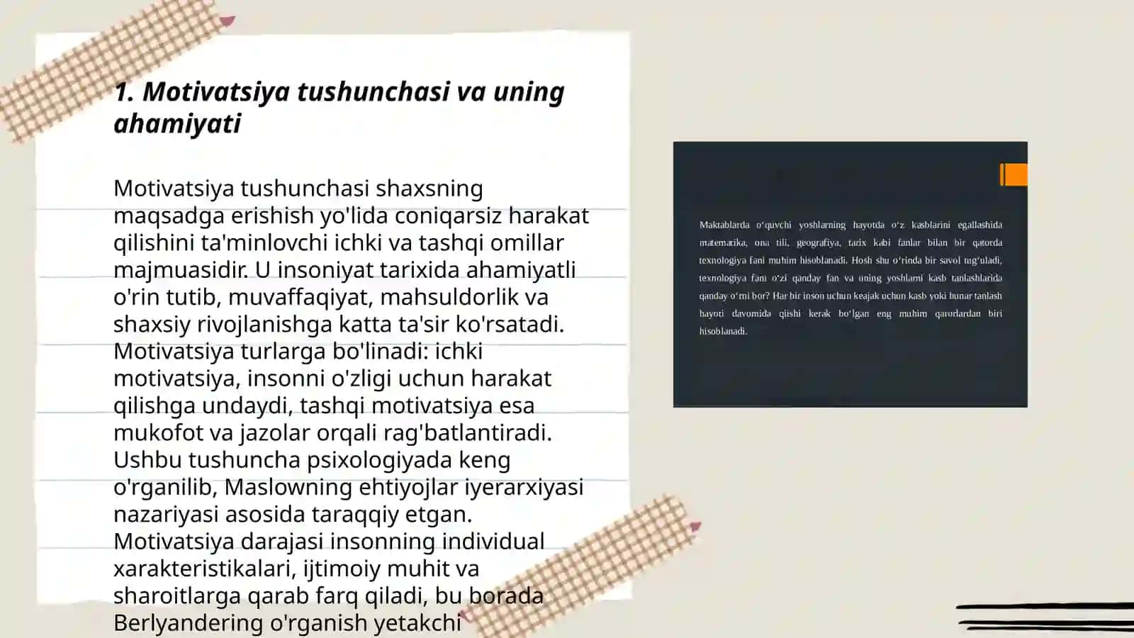 Motiv motivatsiya va hissiyotning namoyon boʻlishi 3