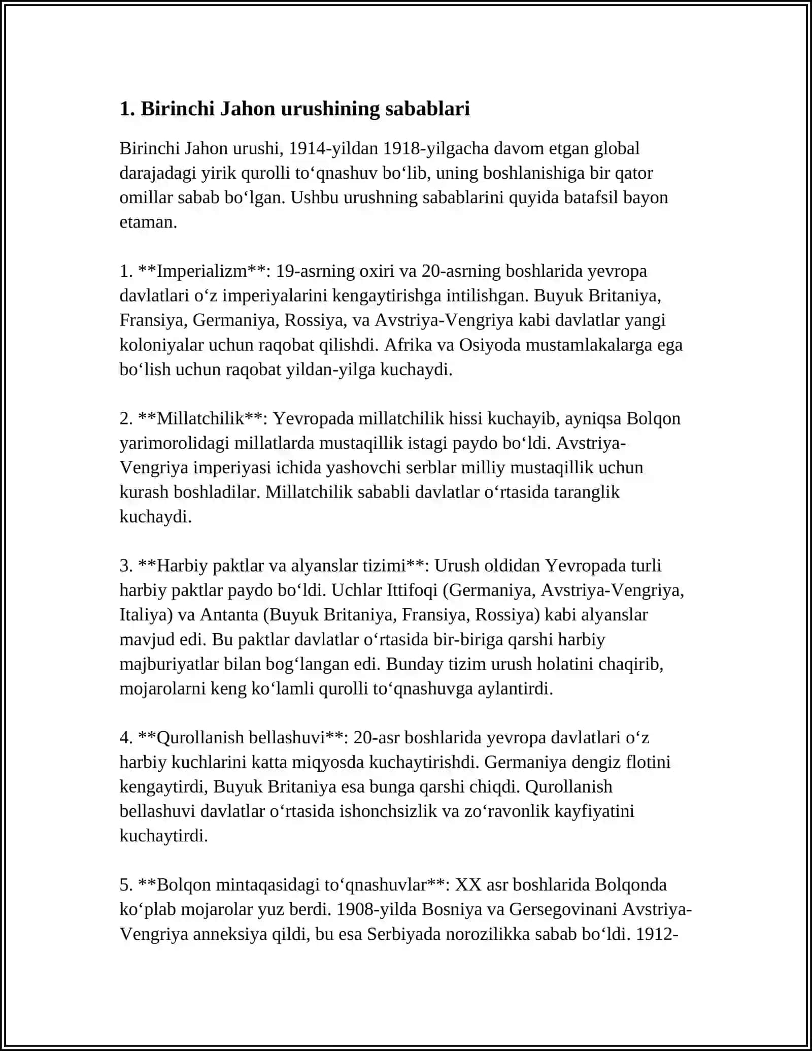 BIRINCHI JAHON URUSHI 3