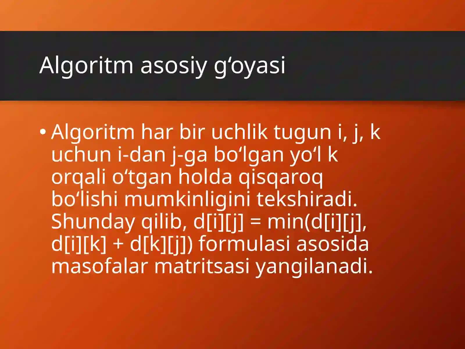 Malumotlar tuzilmasi Fanidan Mustaqil Talim Ishi 3