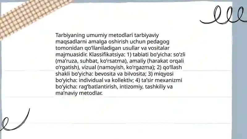 Tarbiyaning umumiy metodlari 3