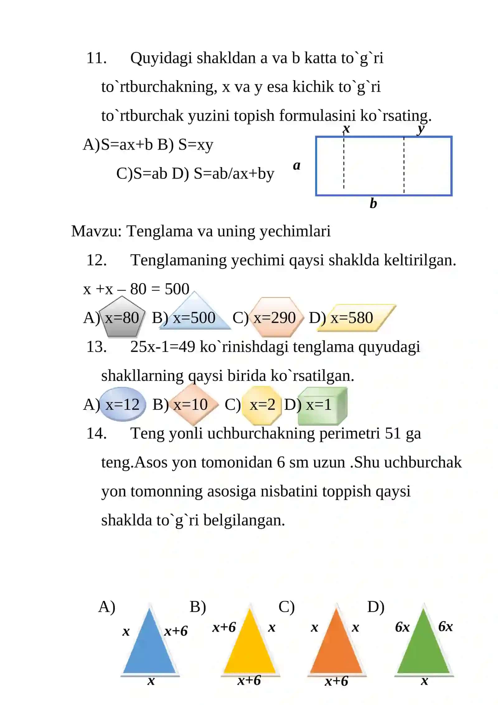 Algebra 7-sinf 3