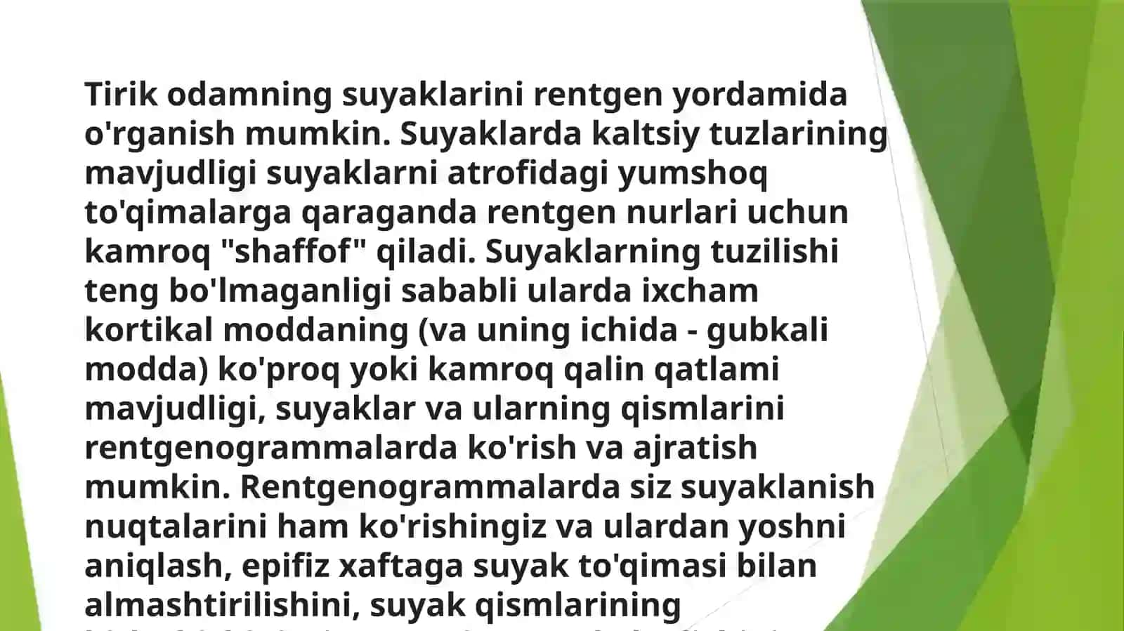 Skelet suyaklarining rentgenanatomiyasi 3