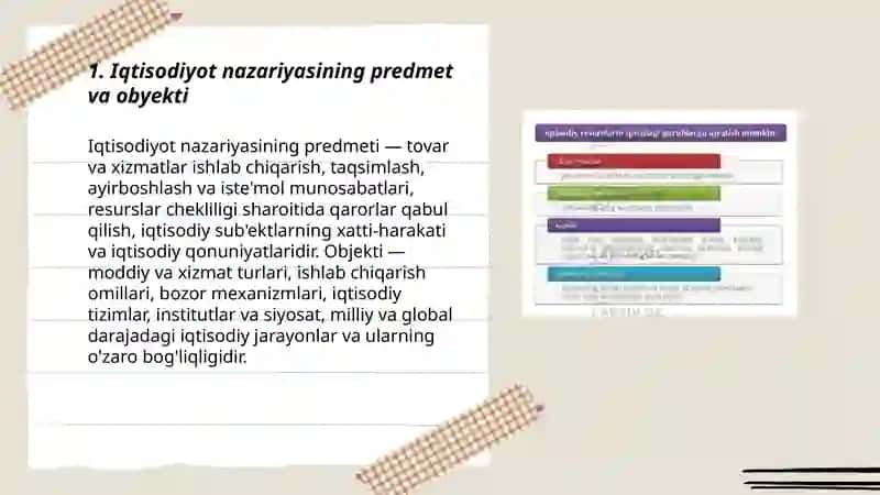 Iqtisodiyot nazariyasi fanining nazaryasi va uning metodi Ilyos 3